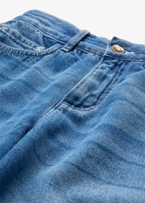 Jeansshorts Mid Waist, med bekv&auml;m midja, bonprix