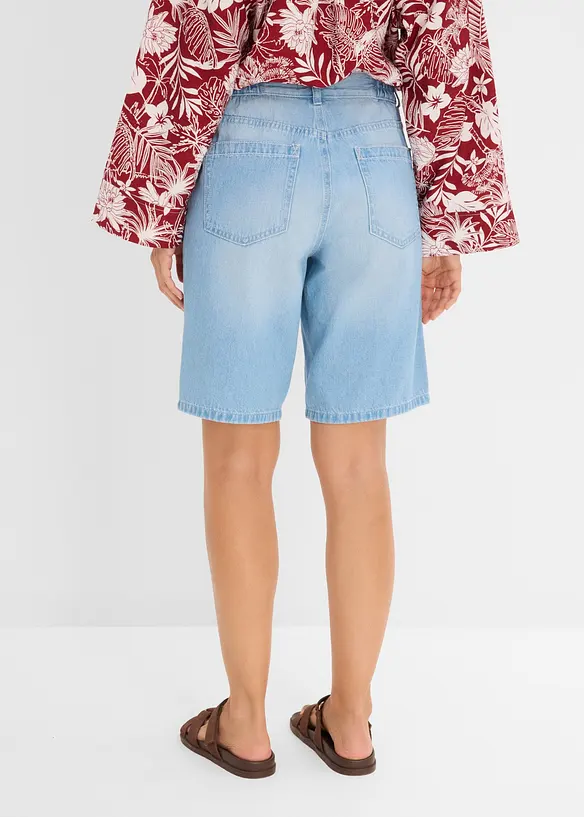 Jeansshorts Mid Waist, med bekv&auml;m midja, bonprix