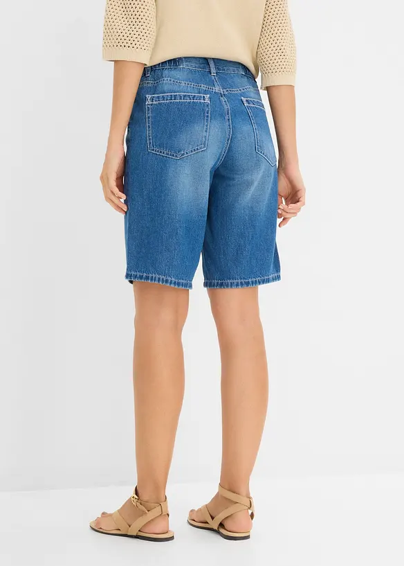 Jeansshorts Mid Waist, med bekv&auml;m midja, bonprix