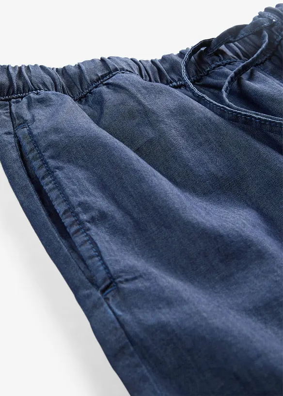 Jeansshorts Mid Waist, med bekv&auml;m midja, bonprix