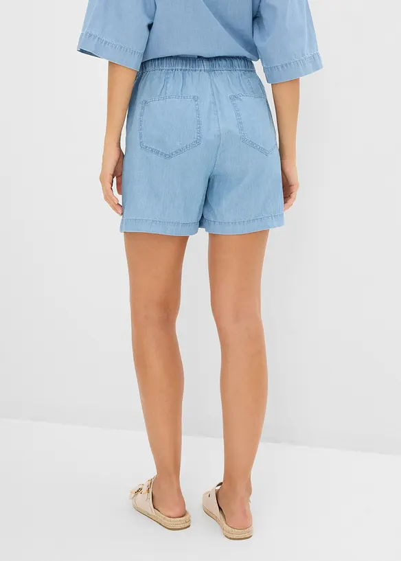 Jeansshorts Mid Waist, med bekv&auml;m midja, bonprix
