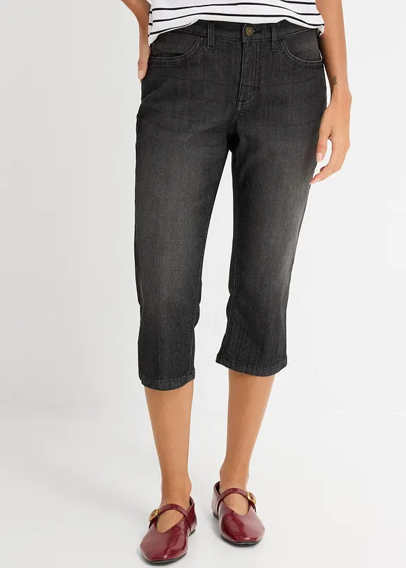 Slim Capri Jeans Mid Waist, bonprix