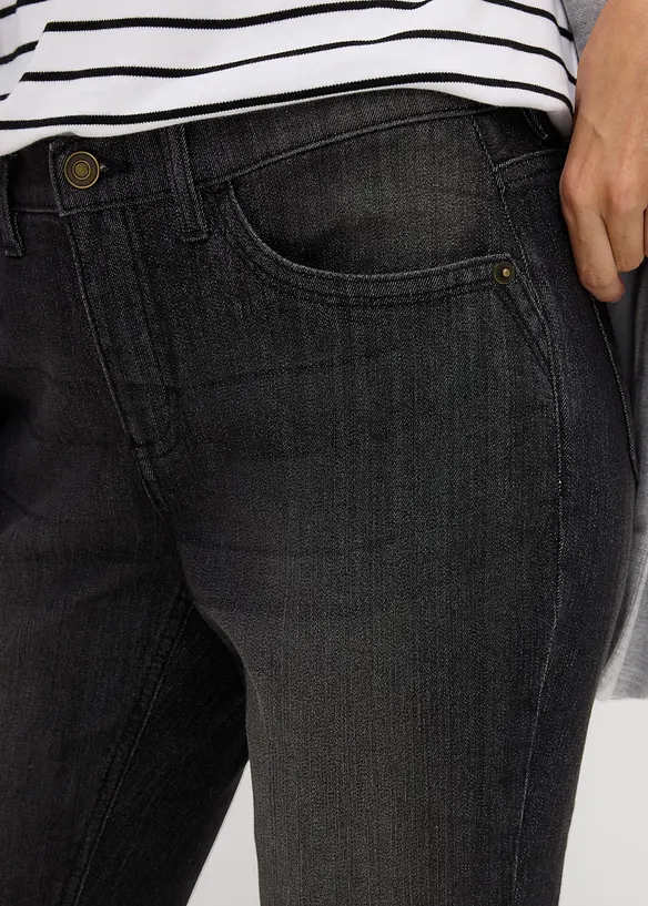 Slim Capri Jeans Mid Waist, bonprix