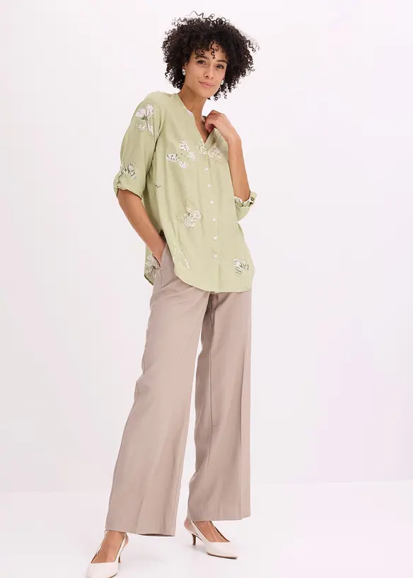 M&ouml;nstrad viskosblus, bonprix