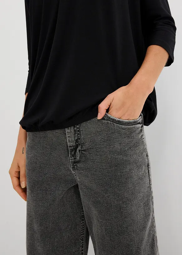 Oversizetopp i materialmix, bonprix