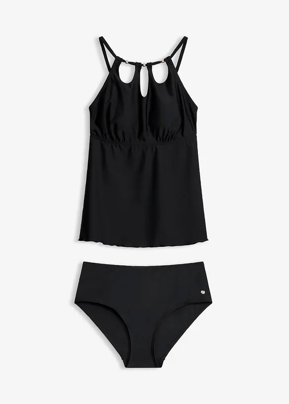 Tankini med cut-outs (2 delar), bonprix
