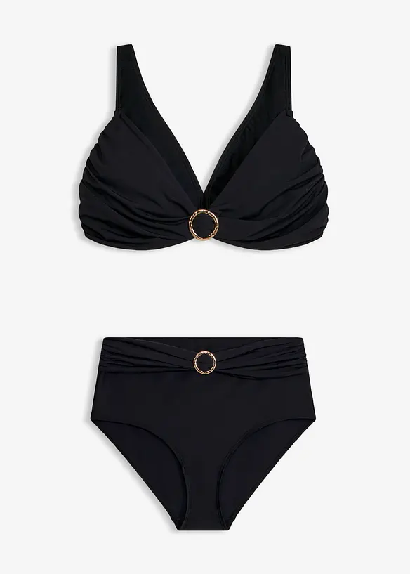 Bikini med BH-topp och ringdetaljer (2 delar), bonprix