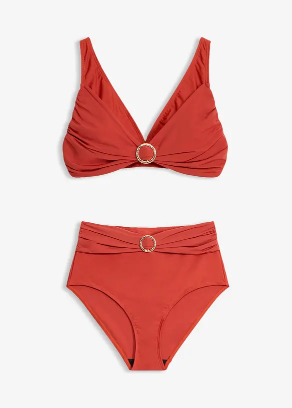 Bikini med BH-topp och ringdetaljer (2 delar), bonprix