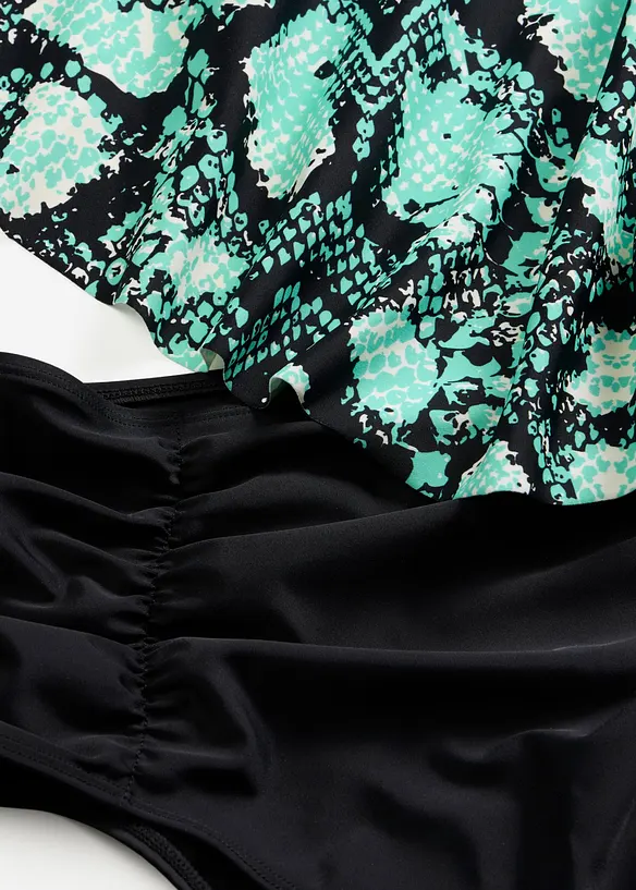 Tankini med ormskinnsm&ouml;nster (2 delar), bonprix