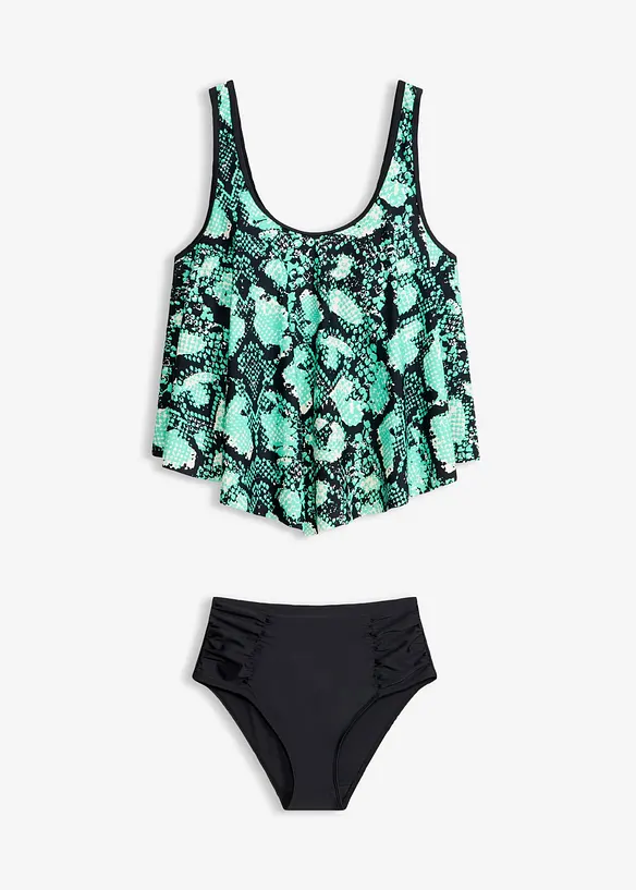 Tankini med ormskinnsm&ouml;nster (2 delar), bonprix