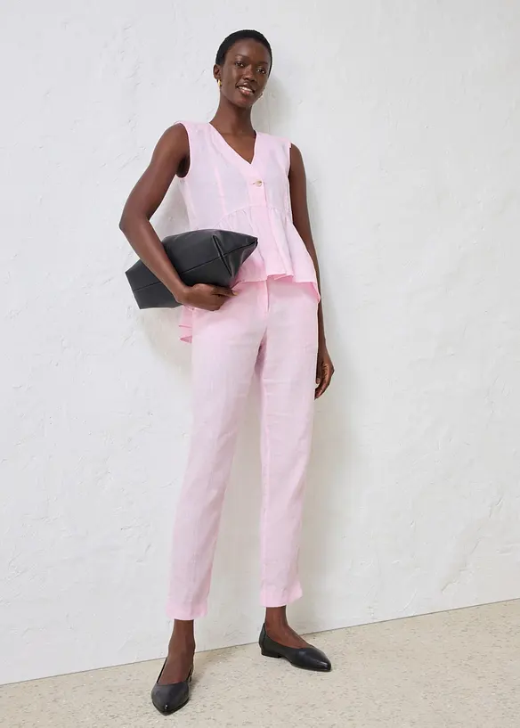 7/8-byxa av linne, bonprix