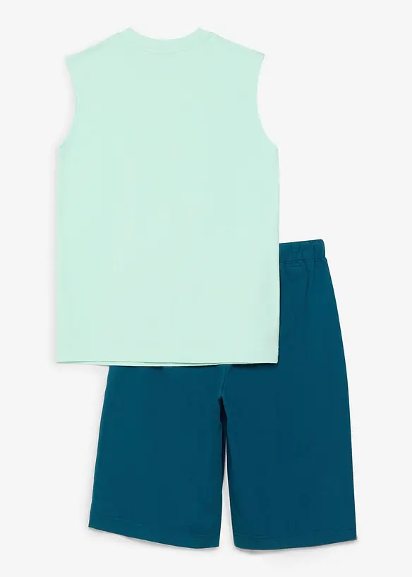 Linne och shorts i ekologisk bomull (2 delar), bonprix