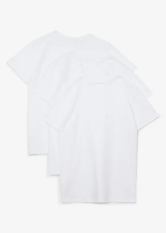 T-shirt av ren bomull (3-pack), bonprix