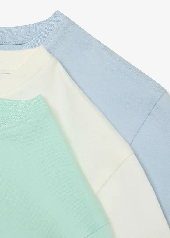 T-shirt av ren bomull (3-pack), bonprix