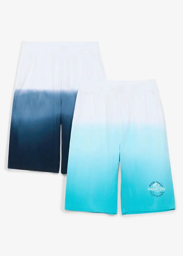 Jerseyshorts i ekologisk bomull (2-pack), bonprix