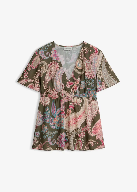 Blus av viskos med mjukt fall, bonprix