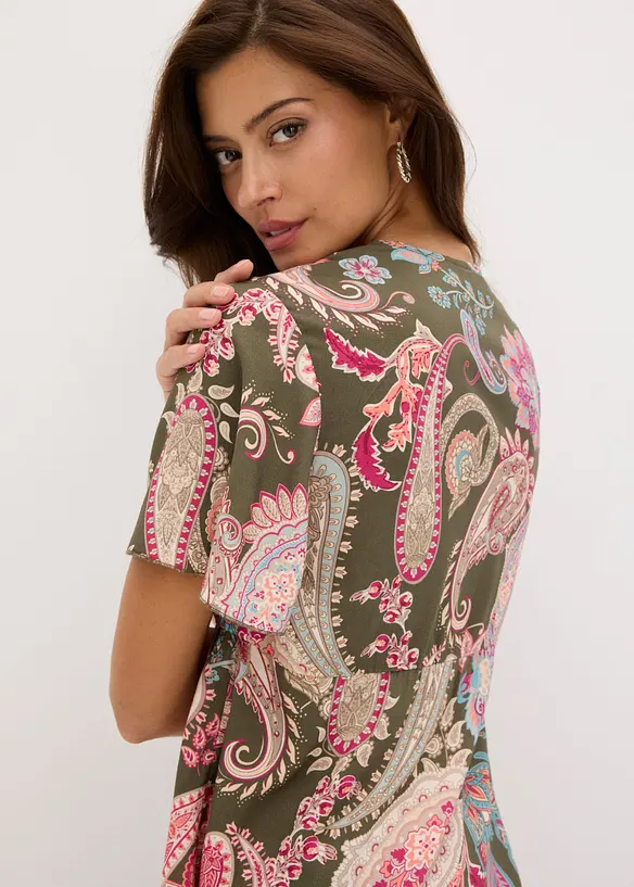 Blus av viskos med mjukt fall, bonprix