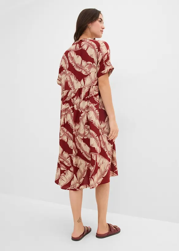 Mellanl&aring;ng kaftankl&auml;nning i mjuk viskos, bonprix