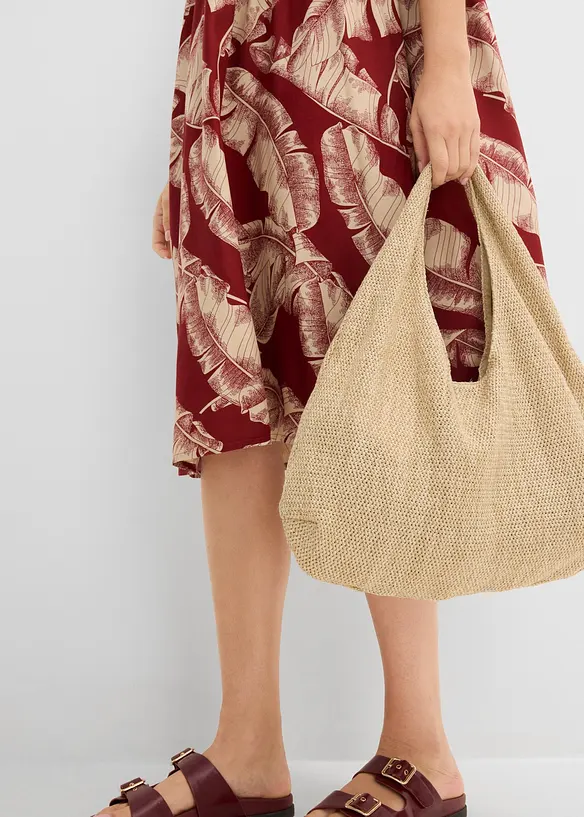 Mellanl&aring;ng kaftankl&auml;nning i mjuk viskos, bonprix