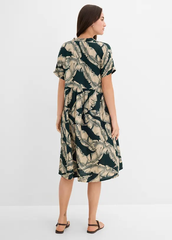 Mellanl&aring;ng kaftankl&auml;nning i mjuk viskos, bonprix