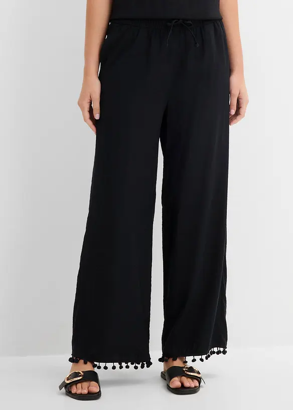 Dra p&aring;-byxa i mjuk viskosmix, bonprix