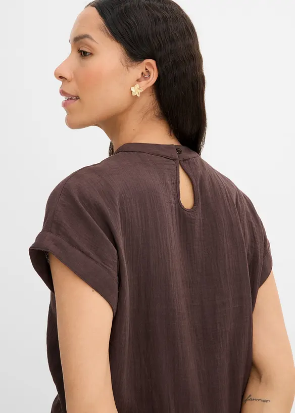 Blus i bomullsmuslin, bonprix