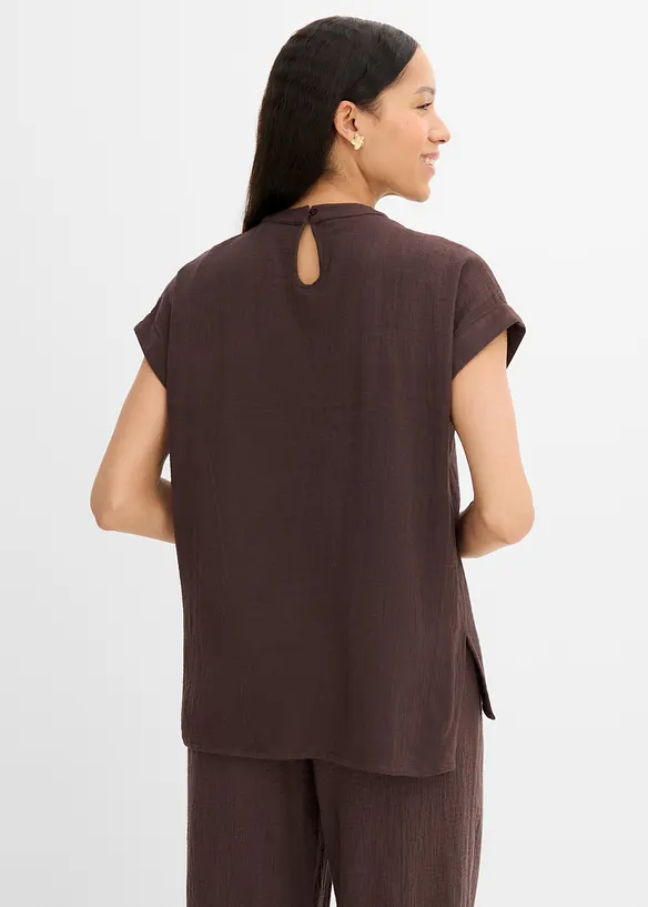 Blus i bomullsmuslin, bonprix