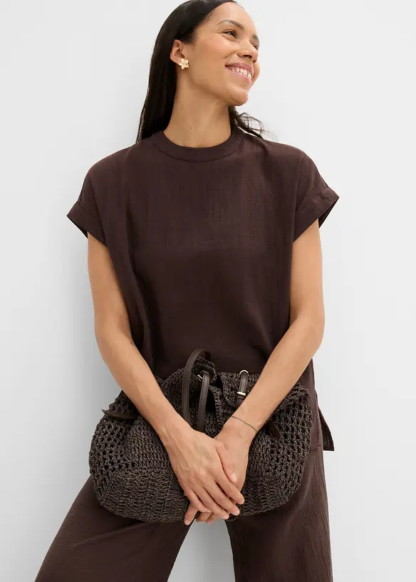 Blus i bomullsmuslin, bonprix