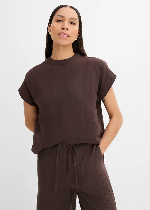 Blus i bomullsmuslin, bonprix