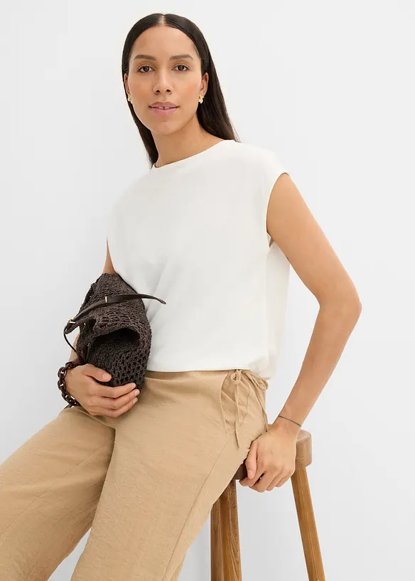 Oversizetopp i mjuk viskosmix, bonprix