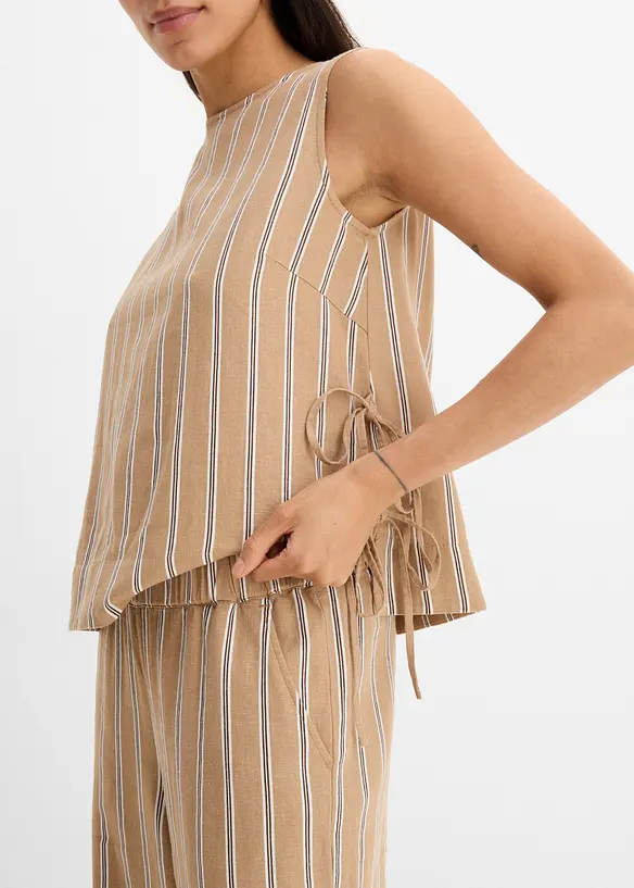 Randig dra p&aring;-byxa, bonprix