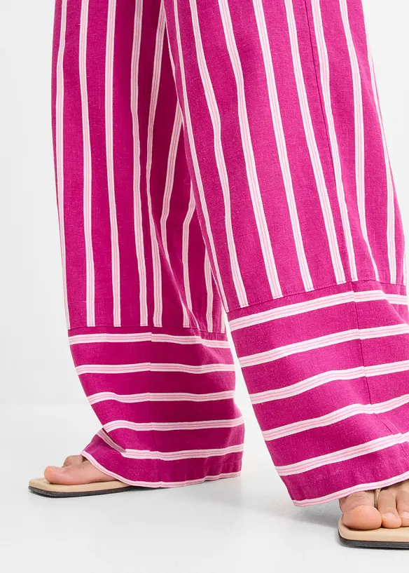 Randig dra p&aring;-byxa, bonprix