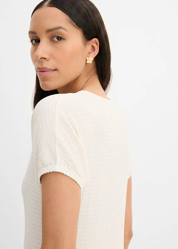T-shirt i material med struktur, bonprix