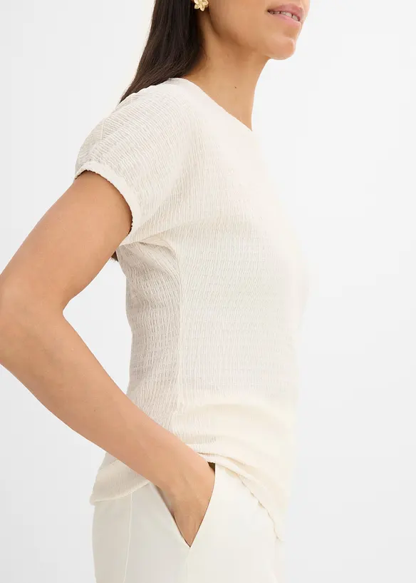 T-shirt i material med struktur, bonprix