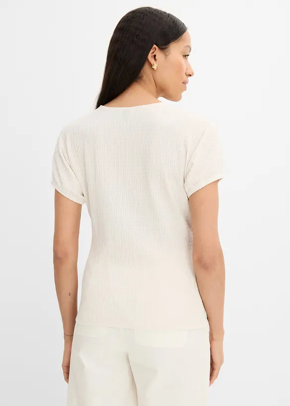 T-shirt i material med struktur, bonprix