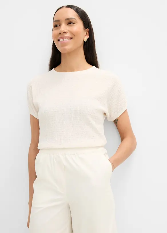 T-shirt i material med struktur, bonprix