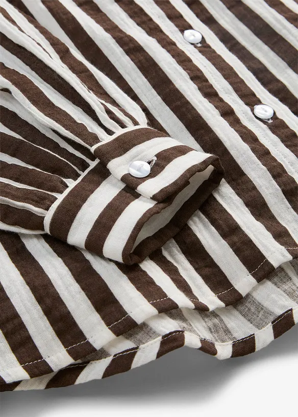 Skjortblus i bomullsmuslin, bonprix