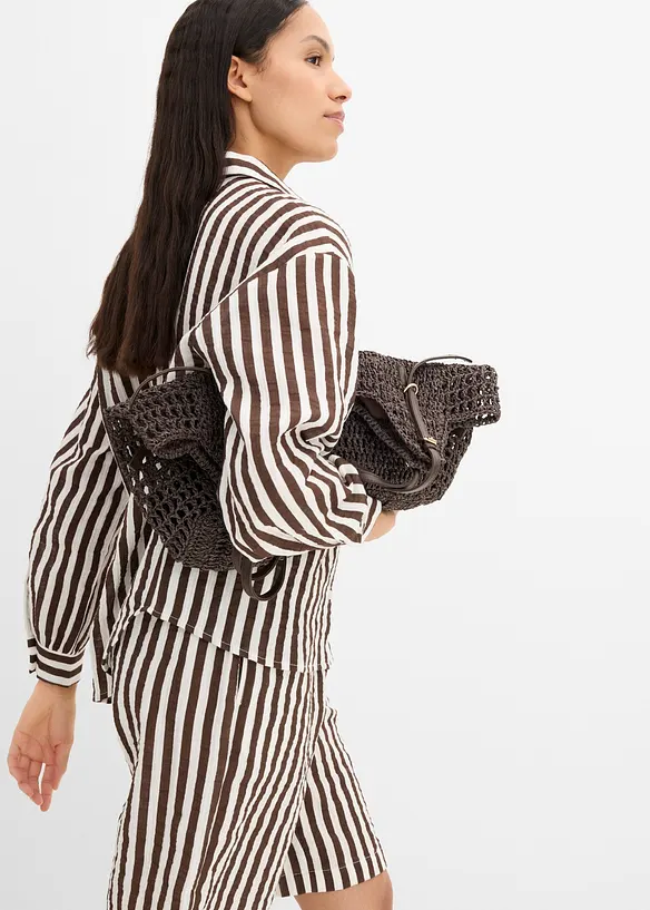 Skjortblus i bomullsmuslin, bonprix