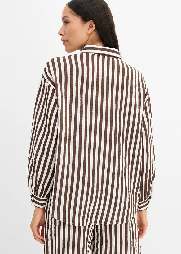 Skjortblus i bomullsmuslin, bonprix