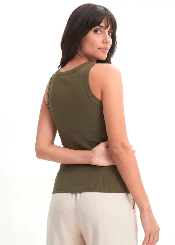 Ribbstickat linne, bonprix