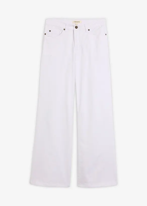 Wide Leg jeans, Mid Waist, Stretch, bonprix