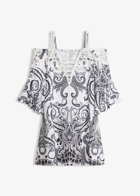 Utsv&auml;ngd kl&auml;nning med bara axlar, bonprix