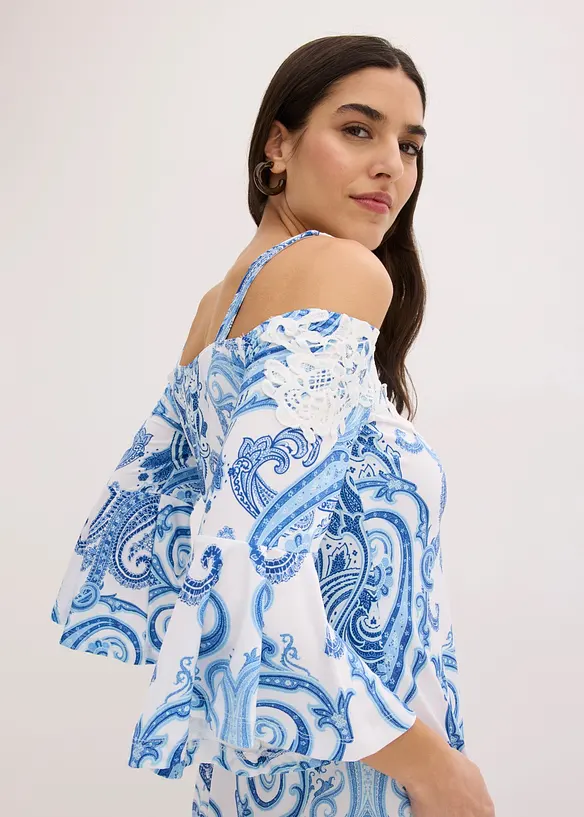 Utsv&auml;ngd kl&auml;nning med bara axlar, bonprix