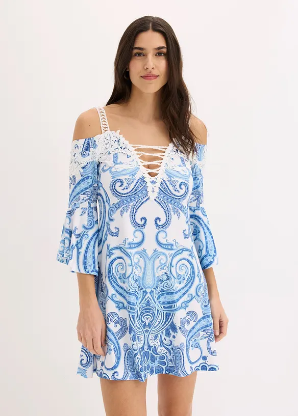 Utsv&auml;ngd kl&auml;nning med bara axlar, bonprix