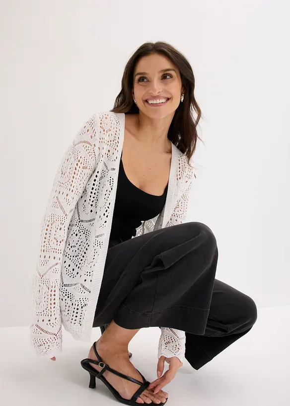 H&aring;lm&ouml;nstrad cardigan, bonprix