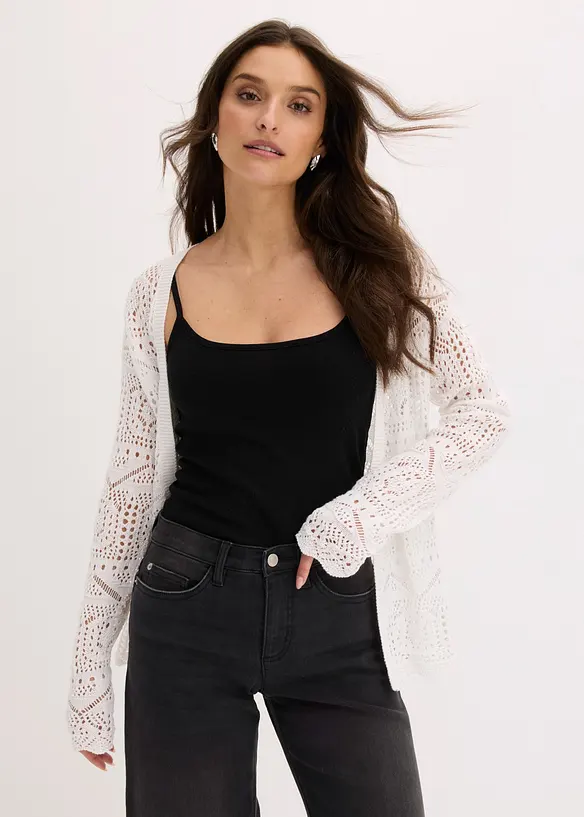 H&aring;lm&ouml;nstrad cardigan, bonprix