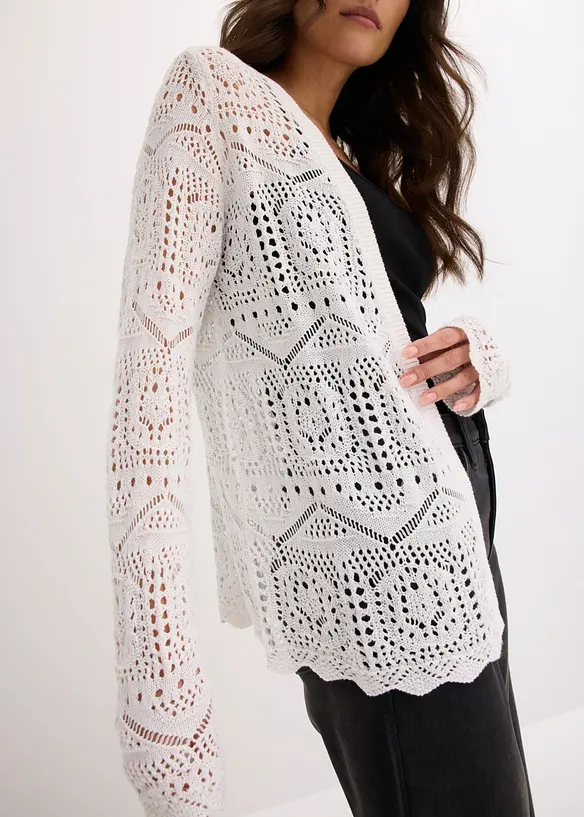 H&aring;lm&ouml;nstrad cardigan, bonprix