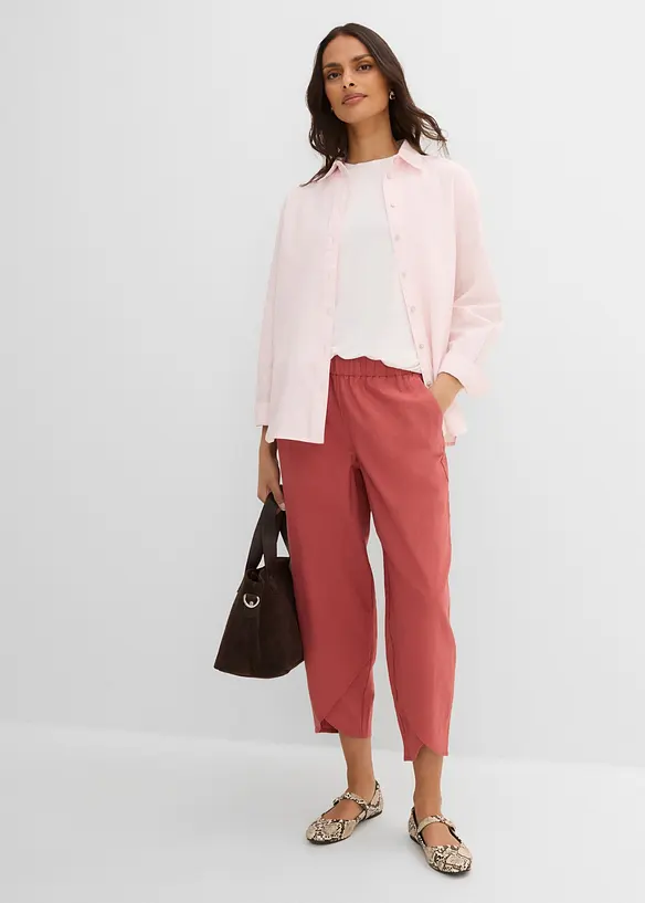 3/4-byxa i tunn linneblandning, bonprix