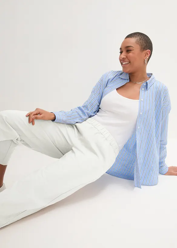 3/4-byxa i tunn linneblandning, bonprix