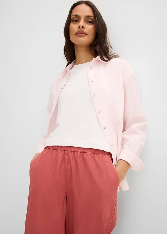 3/4-byxa i tunn linneblandning, bonprix